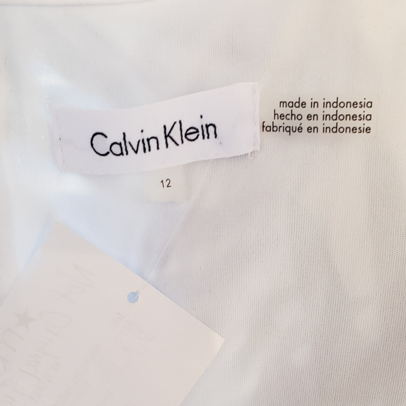 Calvin Klein Tropical Palm Maxi Resort Dress Size 12 NWT - Picture 7 of 8